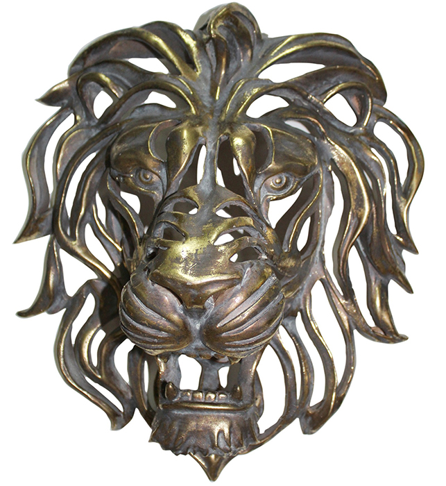 Polystone Lion Hollow Head Wall Hanging